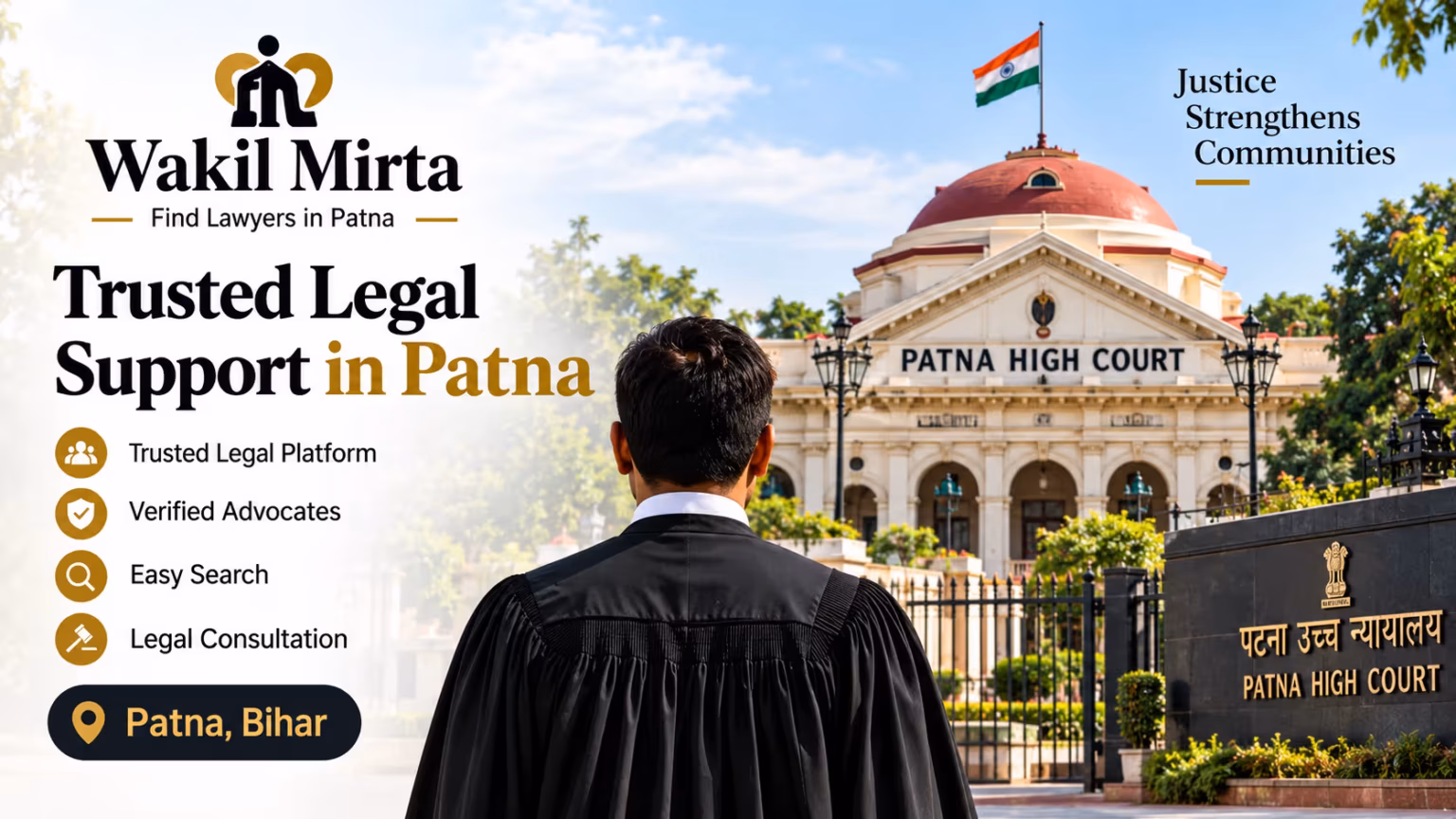 Patna High Court building in Bihar